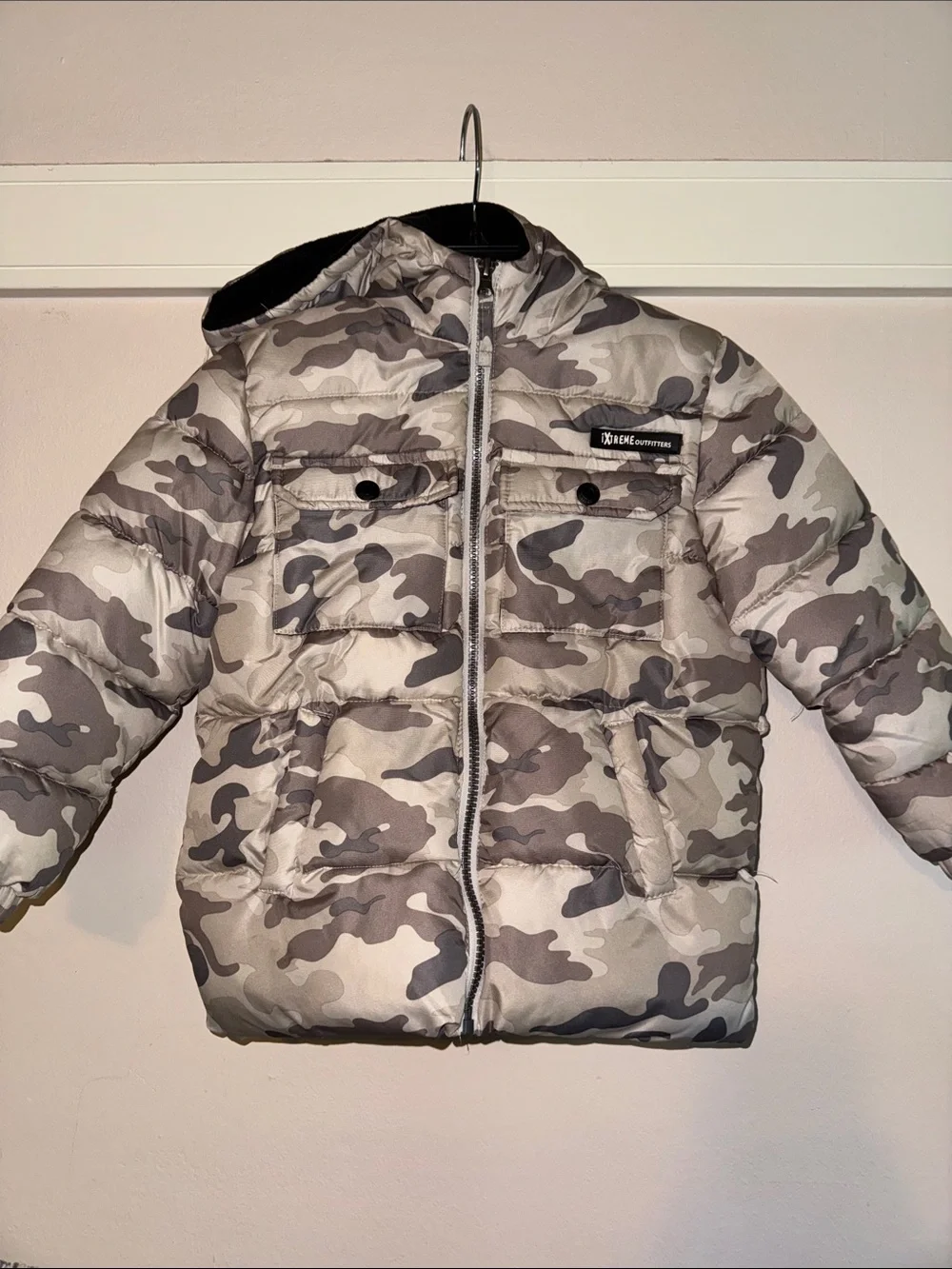 Camo Puffer Jacket with Hood | 4T - extreme outfitters couture